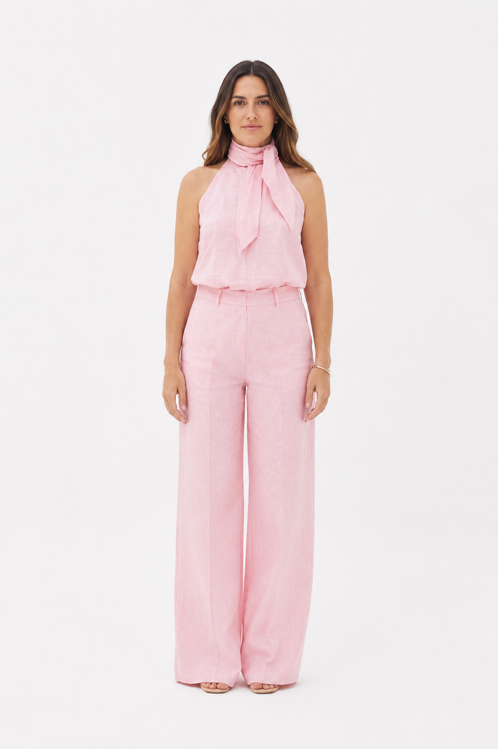 Pantalón Palazzo de Lino Rosado