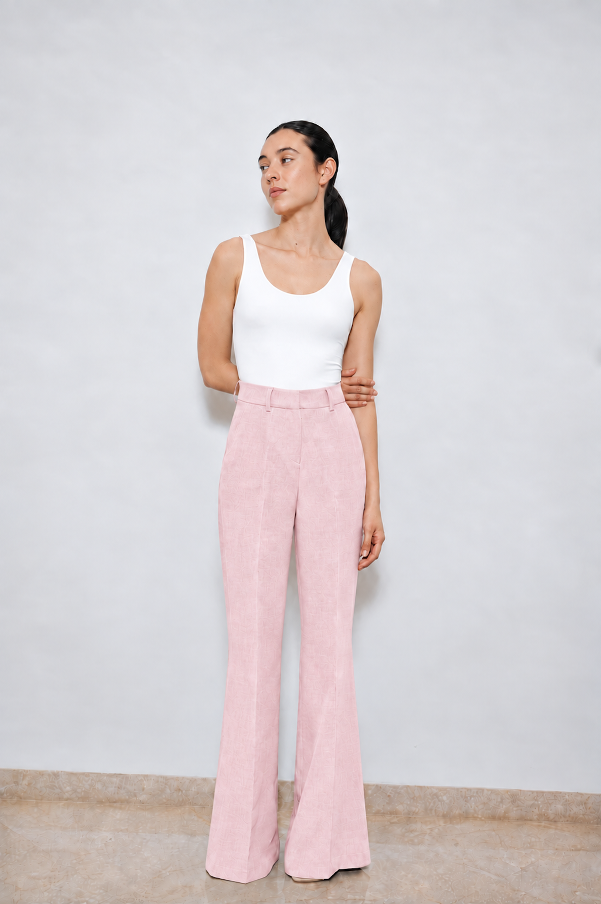 Pantalón Palazzo de Lino Rosado