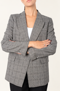 Blazer Époque Principe de Gales Negro