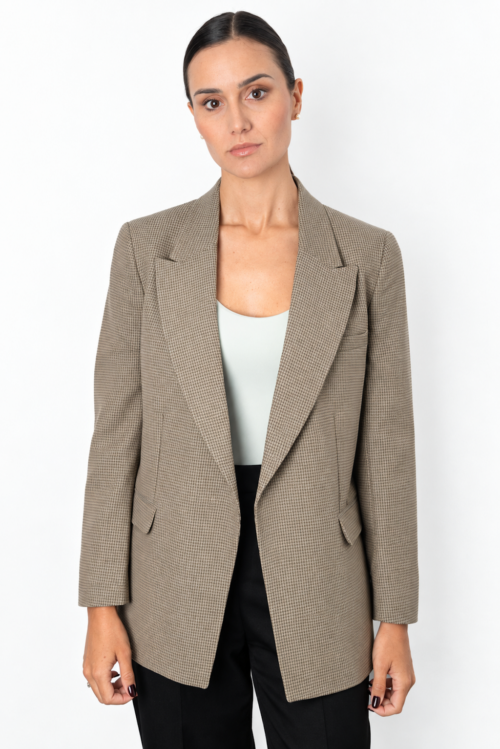 Blazer Époque Texturizado Beige y Gris