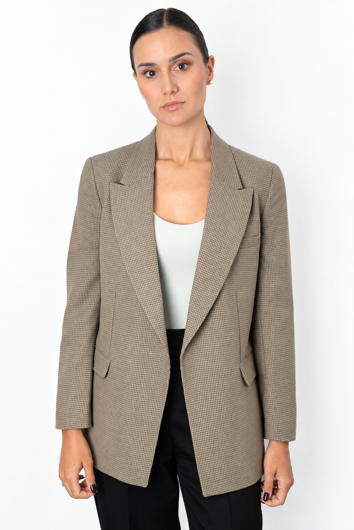 Blazer Époque Texturizado Beige y Gris