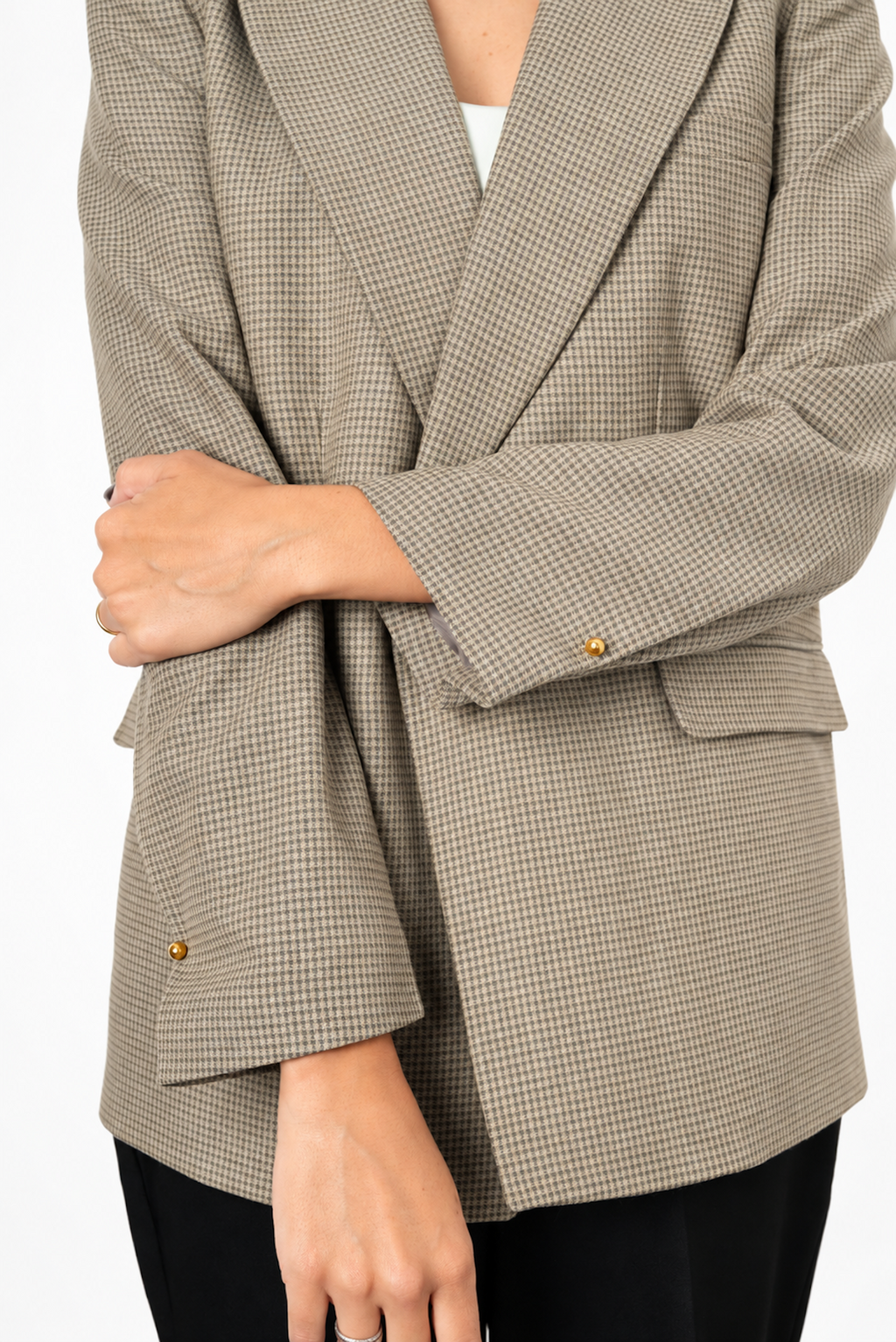 Blazer Époque Texturizado Beige y Gris