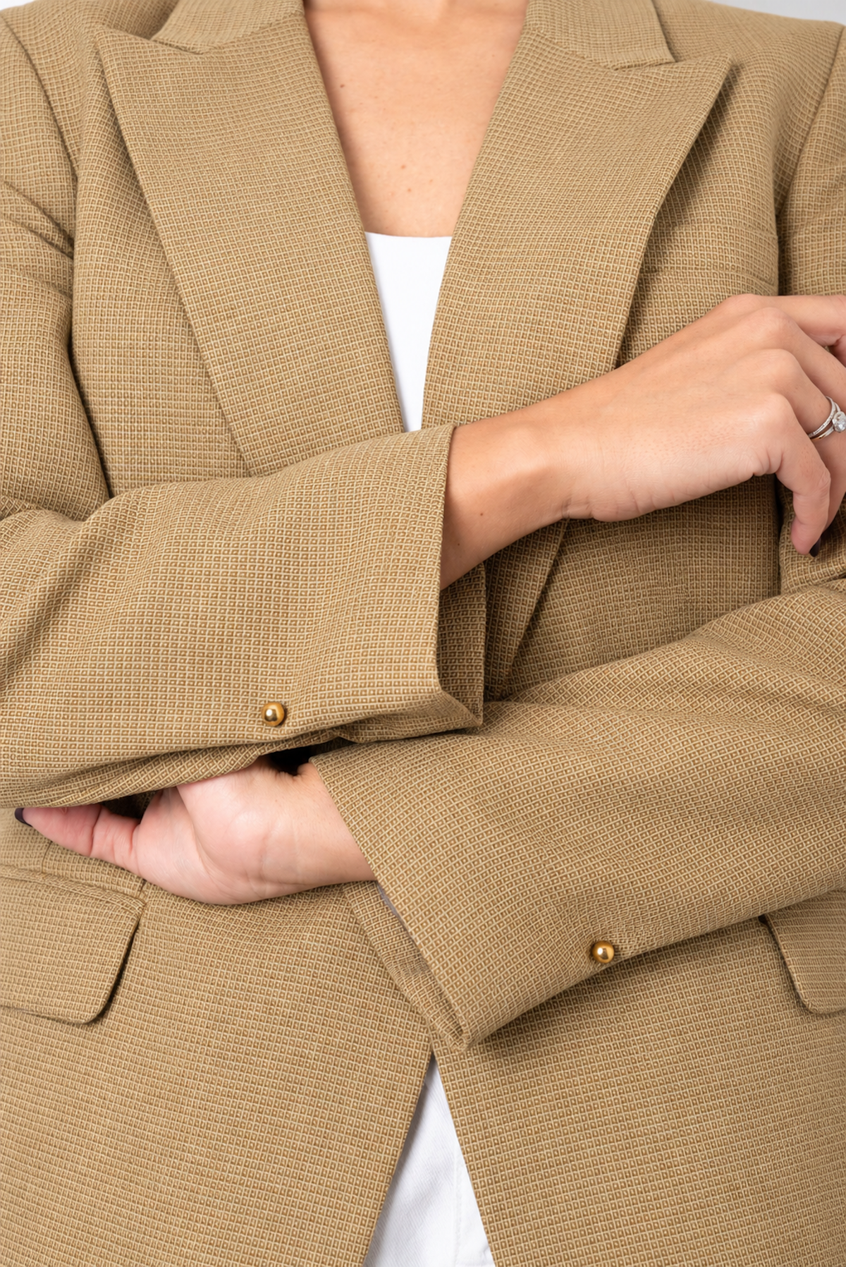 Blazer Époque Texturizado Mostaza