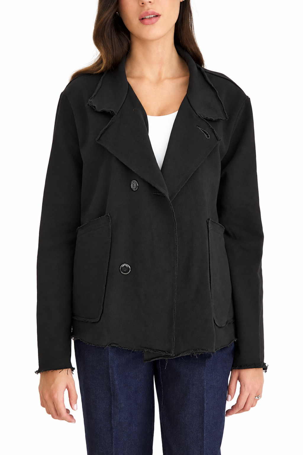 Cardigan tipo Blazer Negro