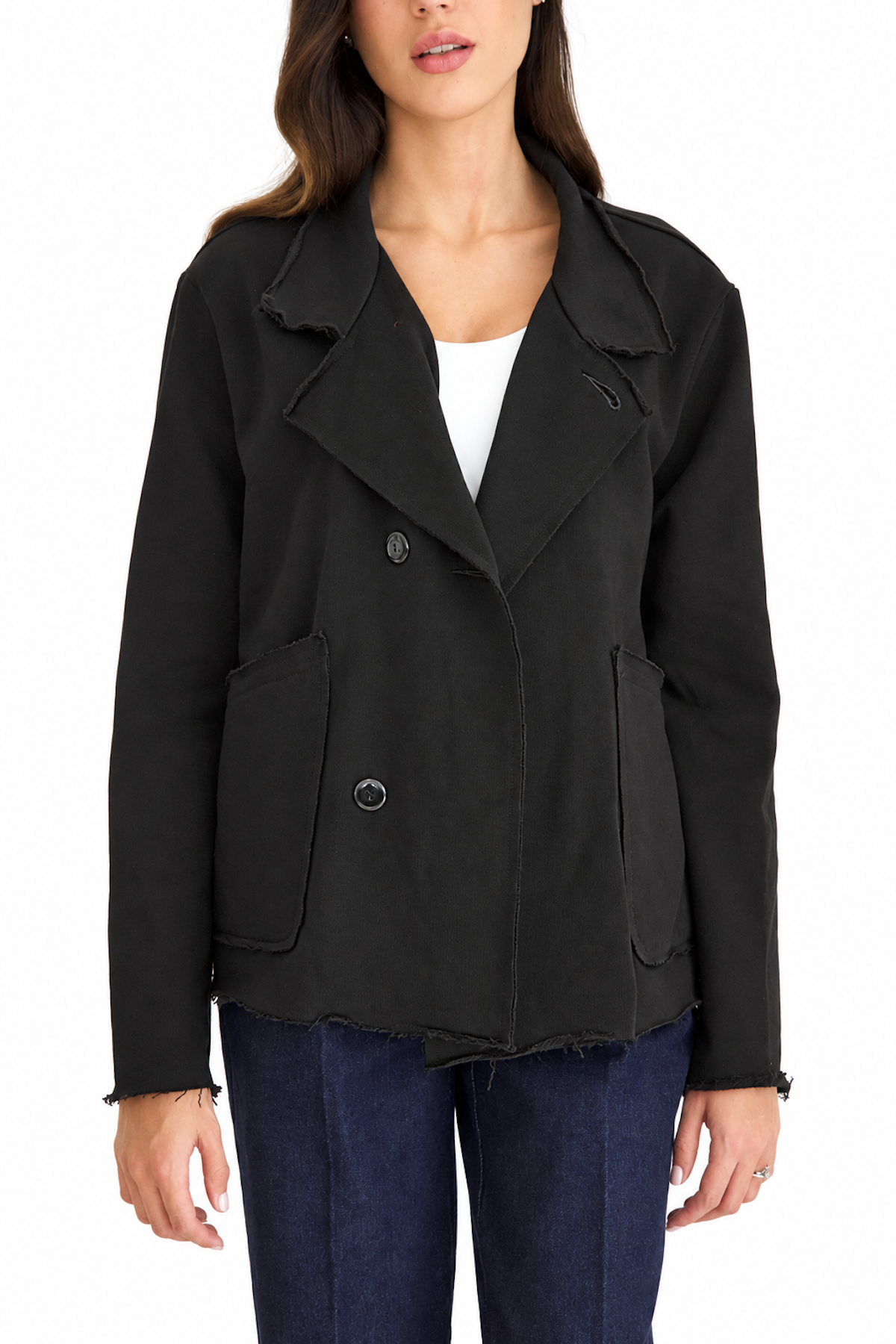 Cardigan tipo Blazer Negro