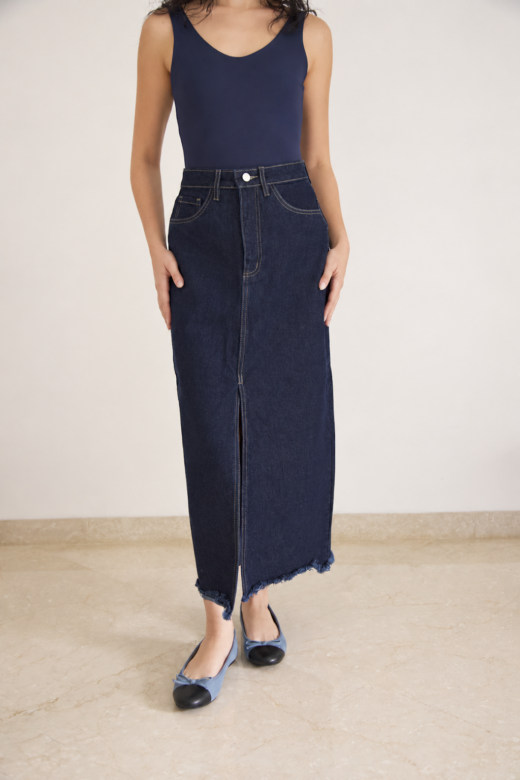 Falda de Denim Oscuro