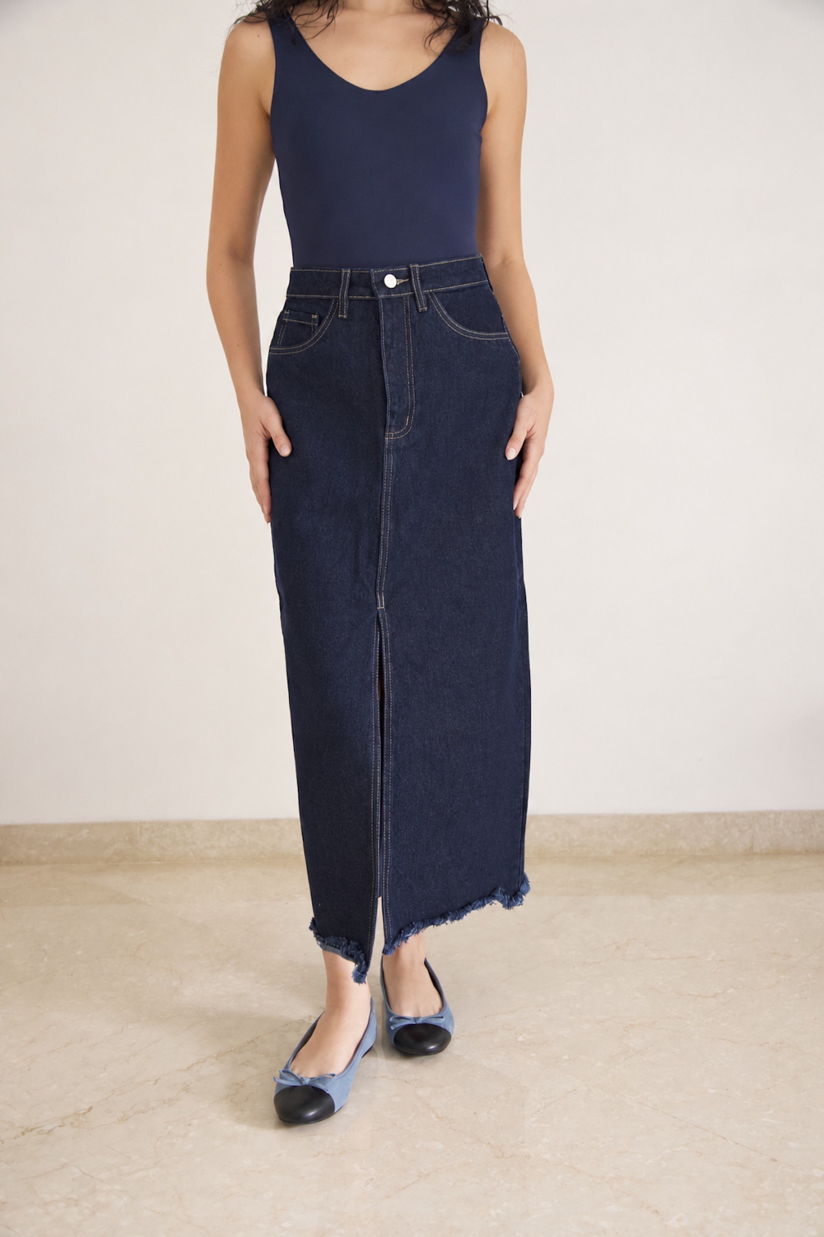 Falda de Denim Oscuro
