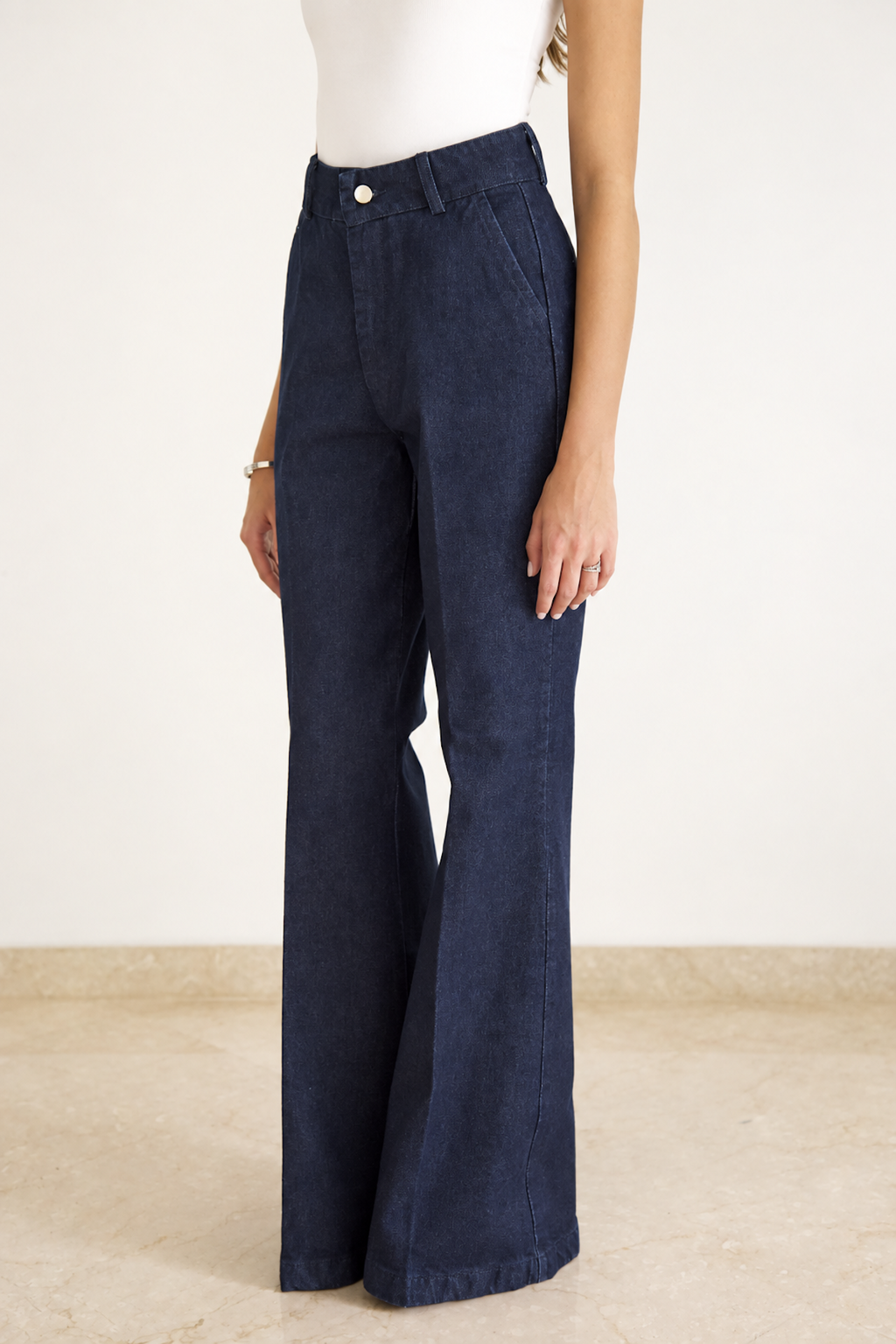 Pantalón Palazzo Blue Jean Oscuro