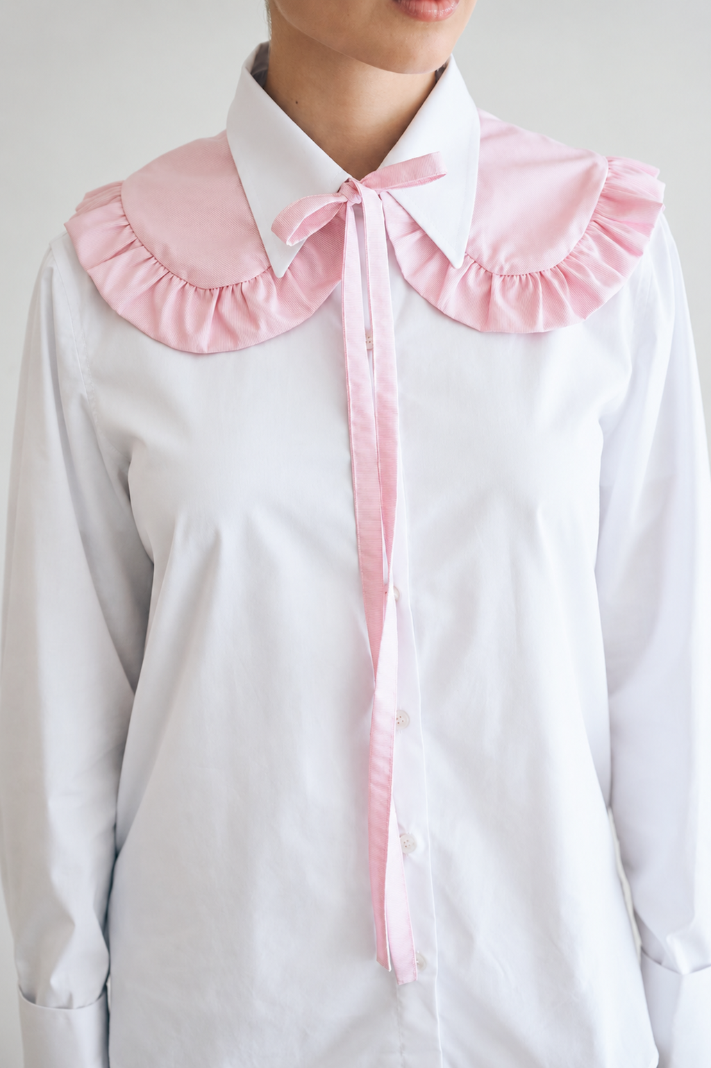 Cuello Époque de Rayas Rosadas