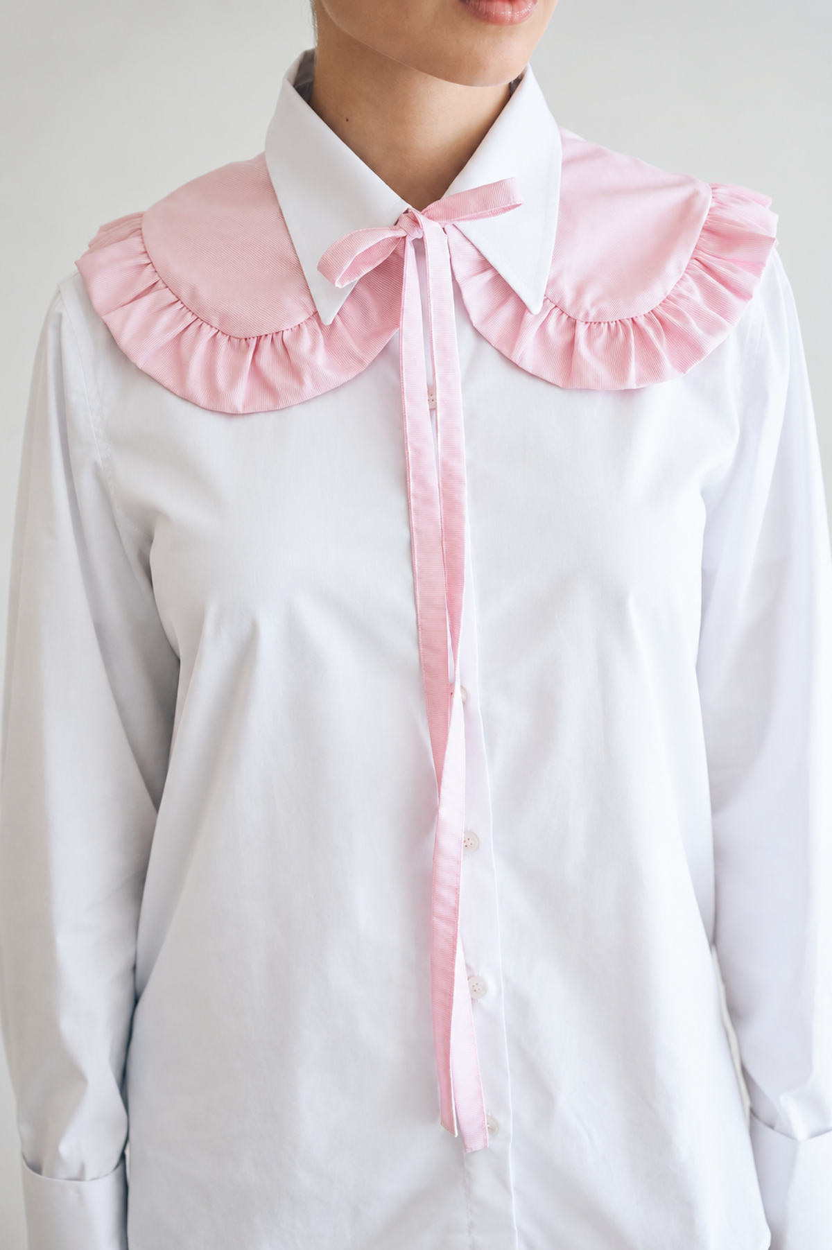 Cuello Époque de Rayas Rosadas