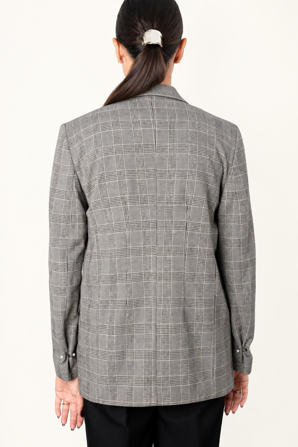Blazer Époque Principe de Gales Negro