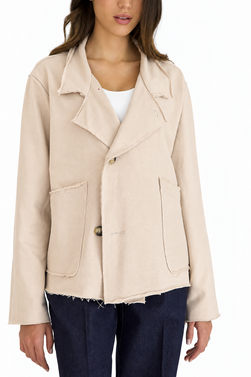 Cardigan tipo Blazer Beige