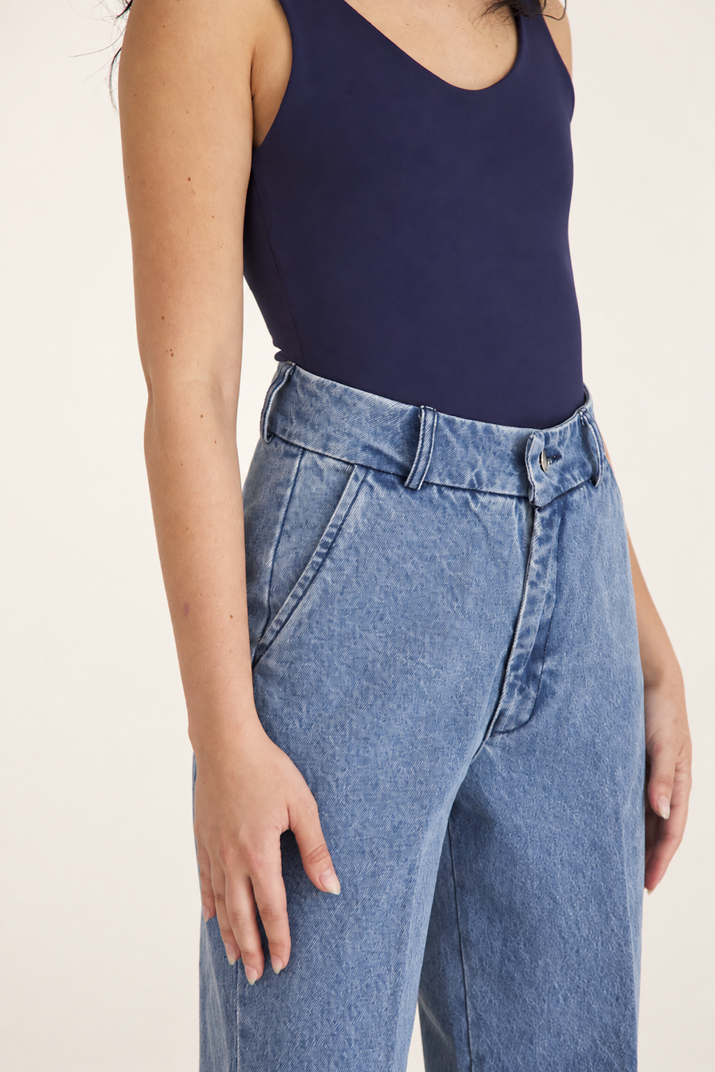 Pantalón Palazzo Blue Jean Claro