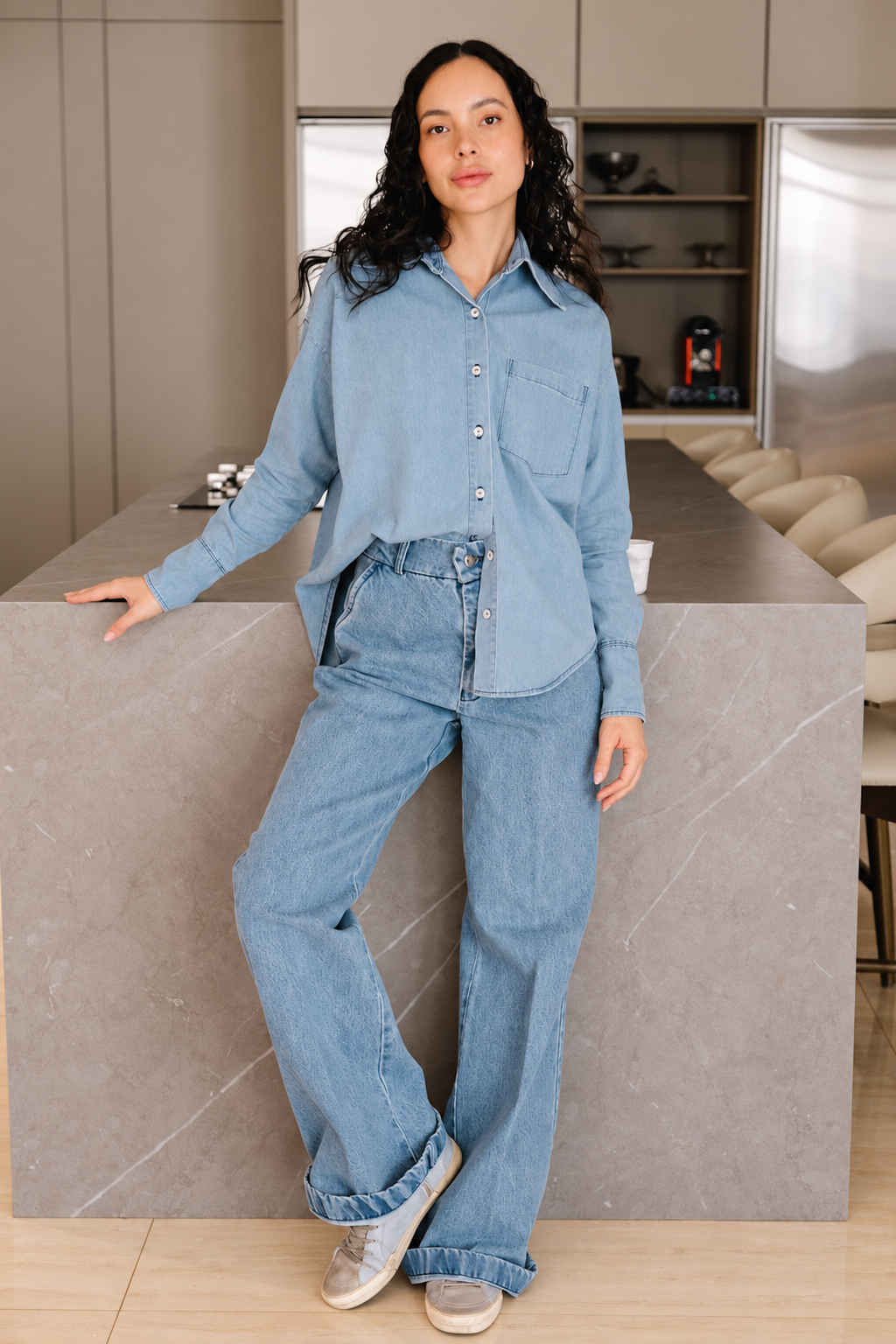 Camisa Époque de Blue Jean Claro