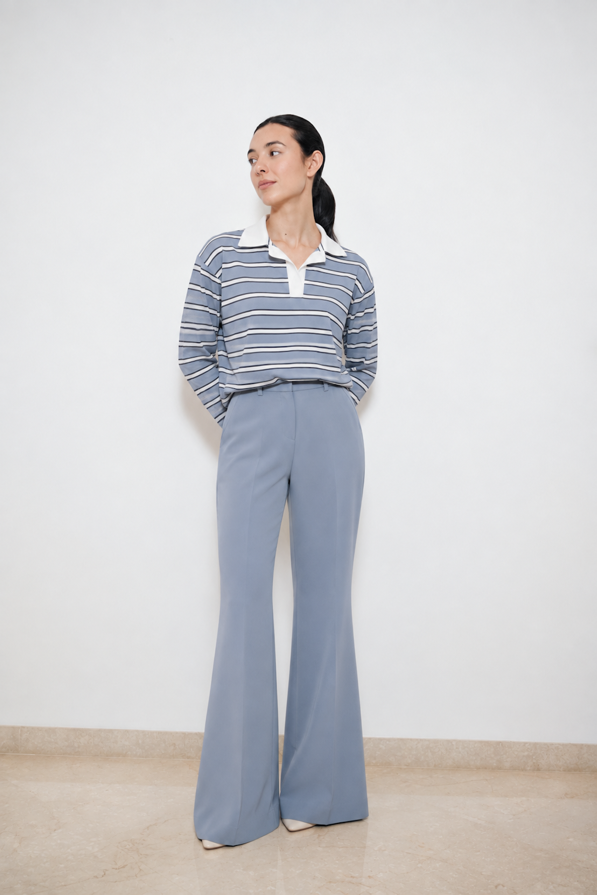 Chemise Époque Bicolor Azul