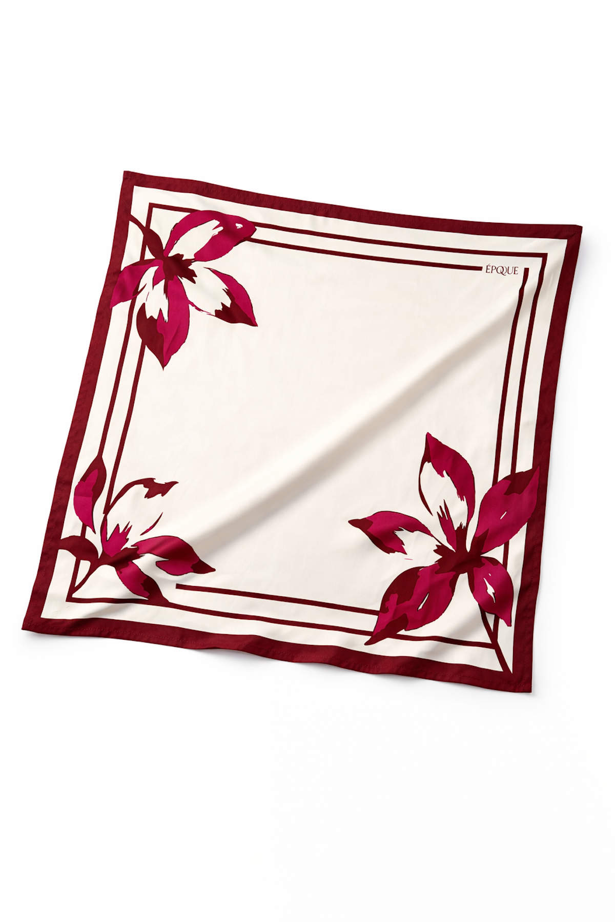 Pañuelo de Flores Vinotinto