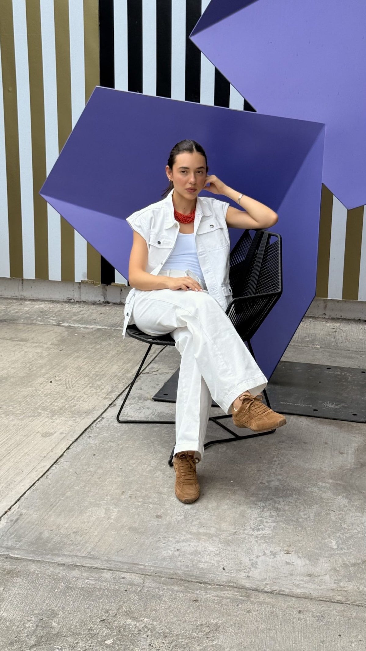 Chaleco Denim Blanco