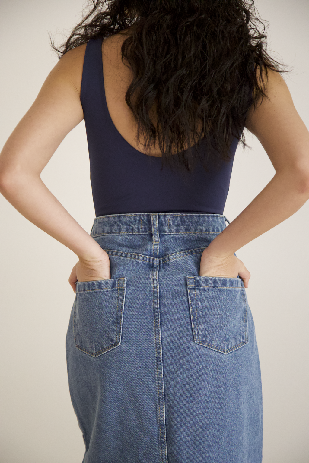 Falda de Denim Claro