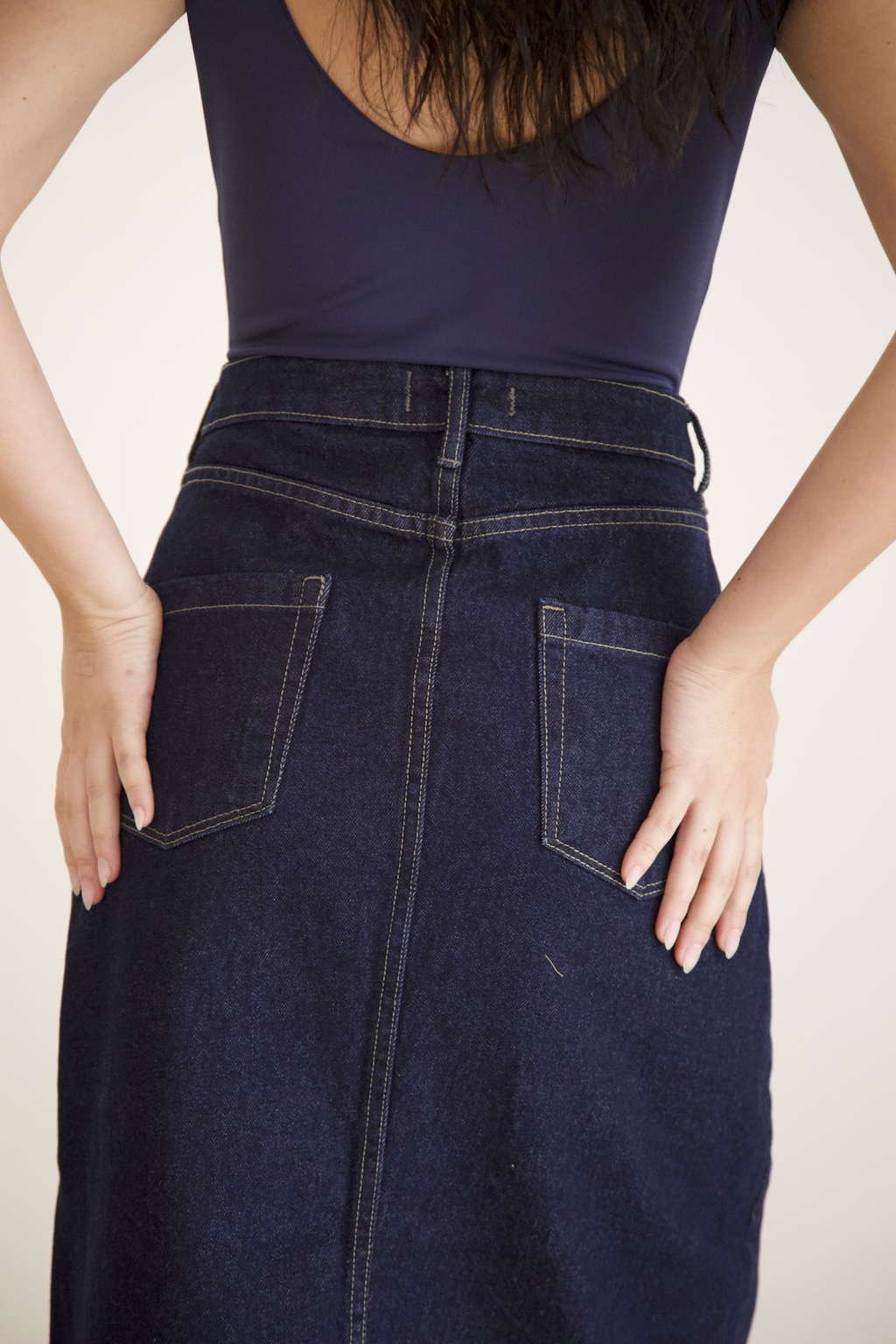 Falda de Denim Oscuro