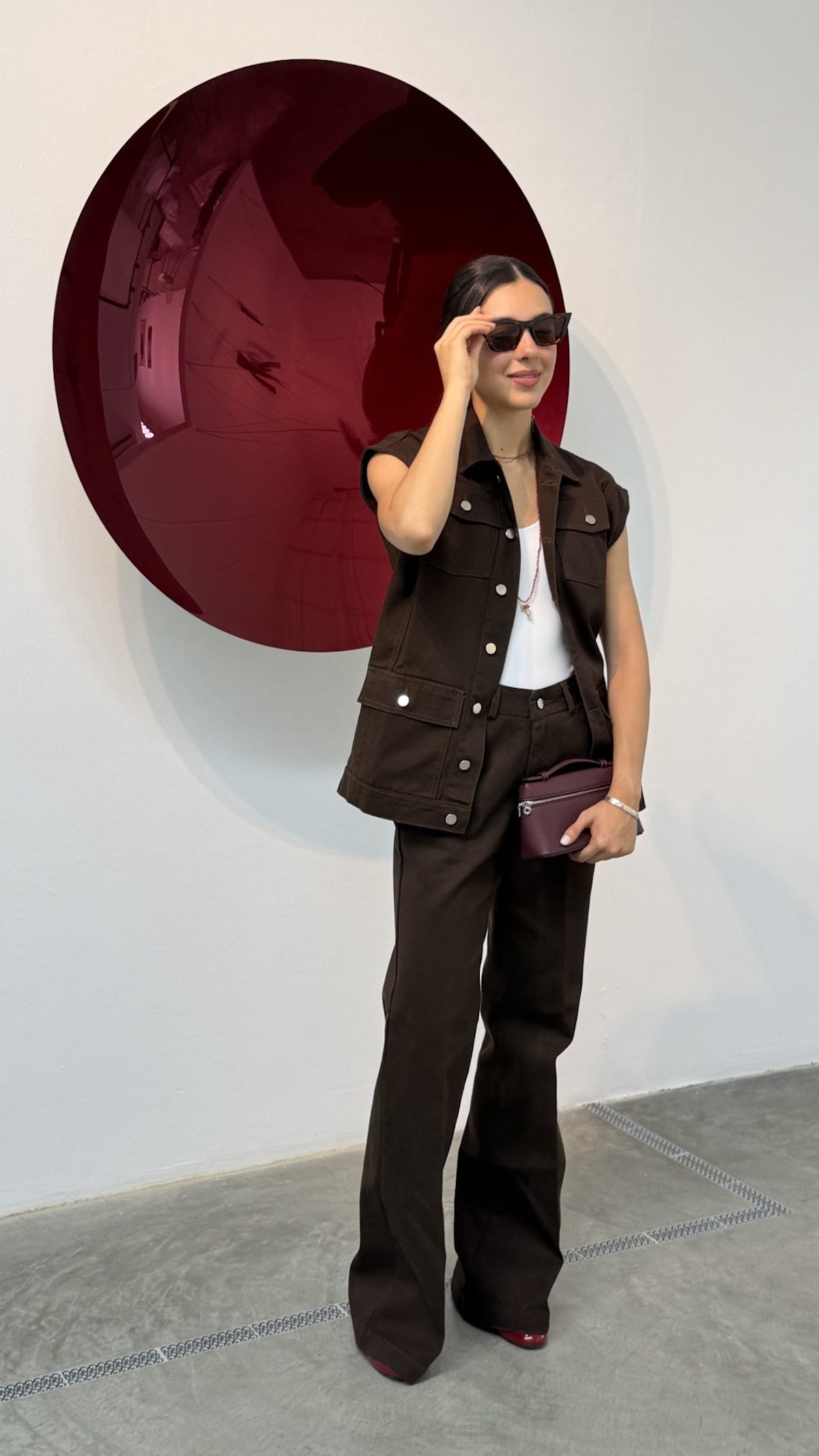 Pantalón Palazzo Denim Marrón
