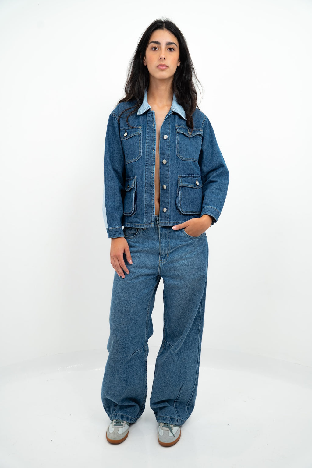Chaqueta Bicolor de Blue Jean