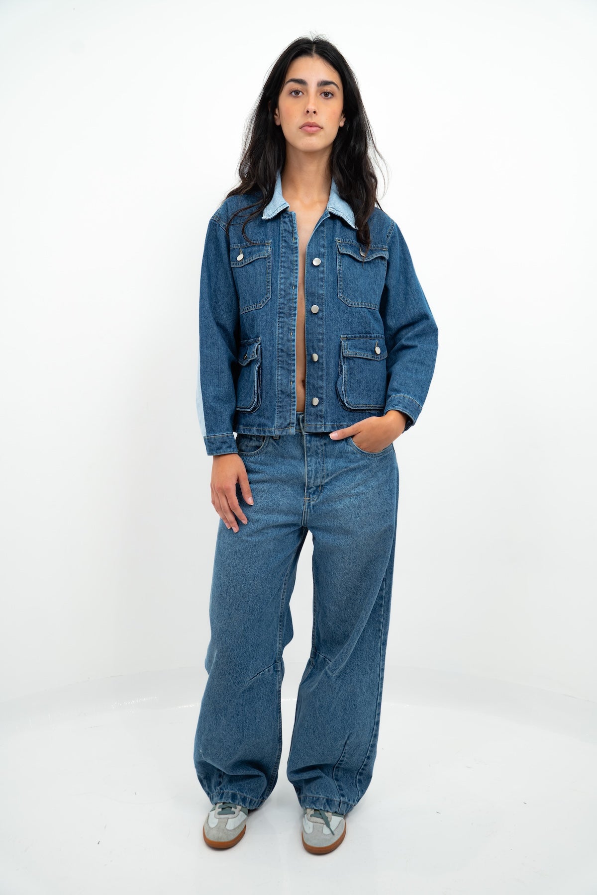 Chaqueta Bicolor de Blue Jean