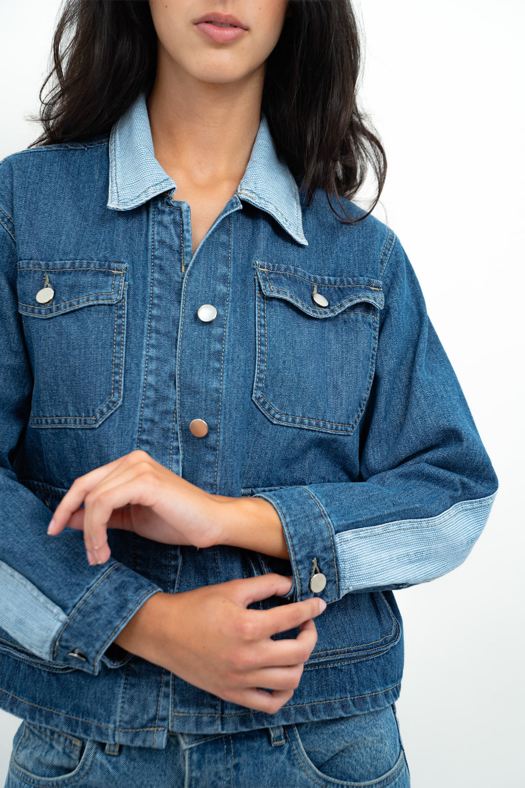 Chaqueta Bicolor de Blue Jean