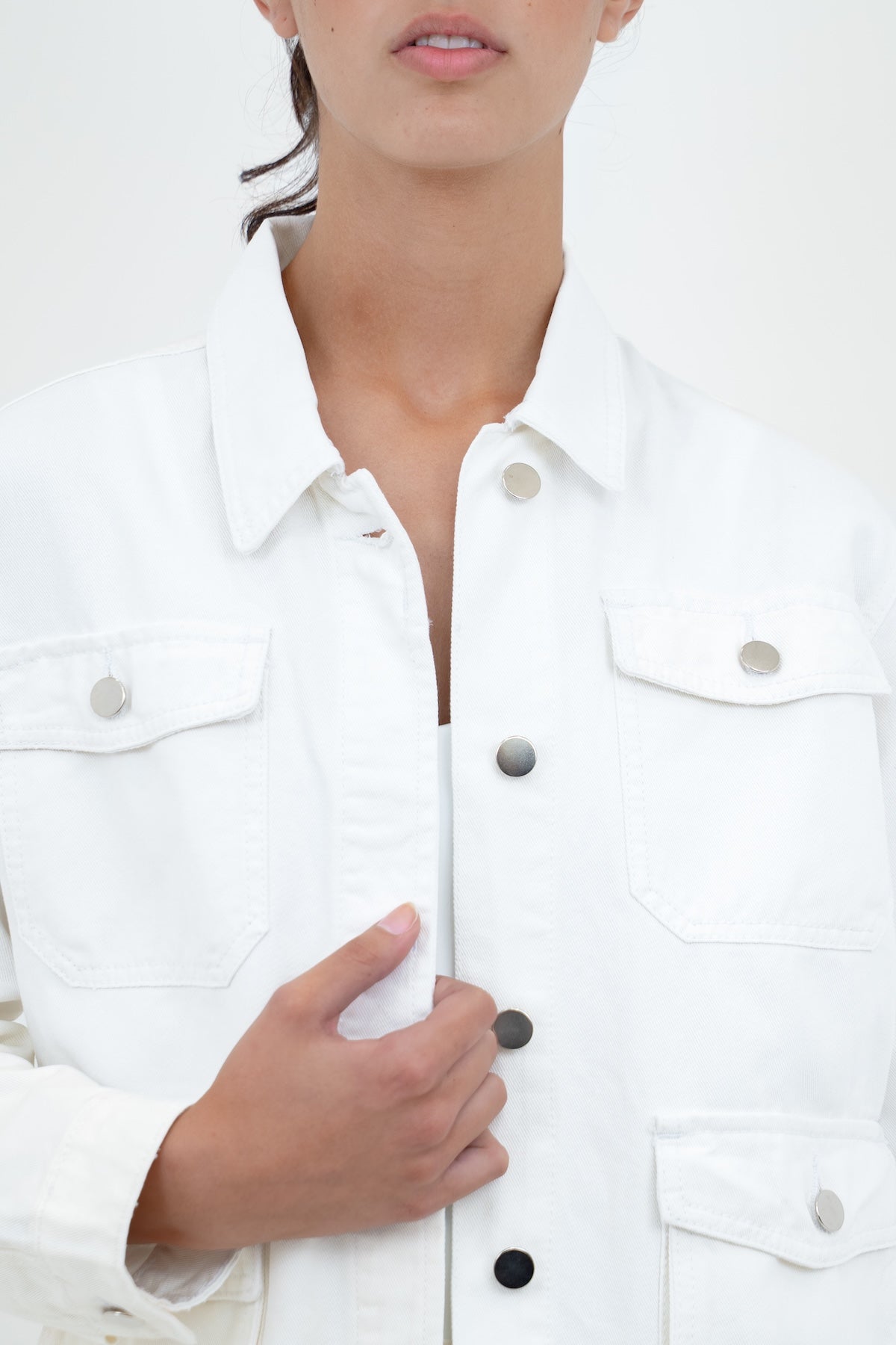 Chaqueta Denim Blanca