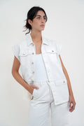Chaleco Denim Blanco