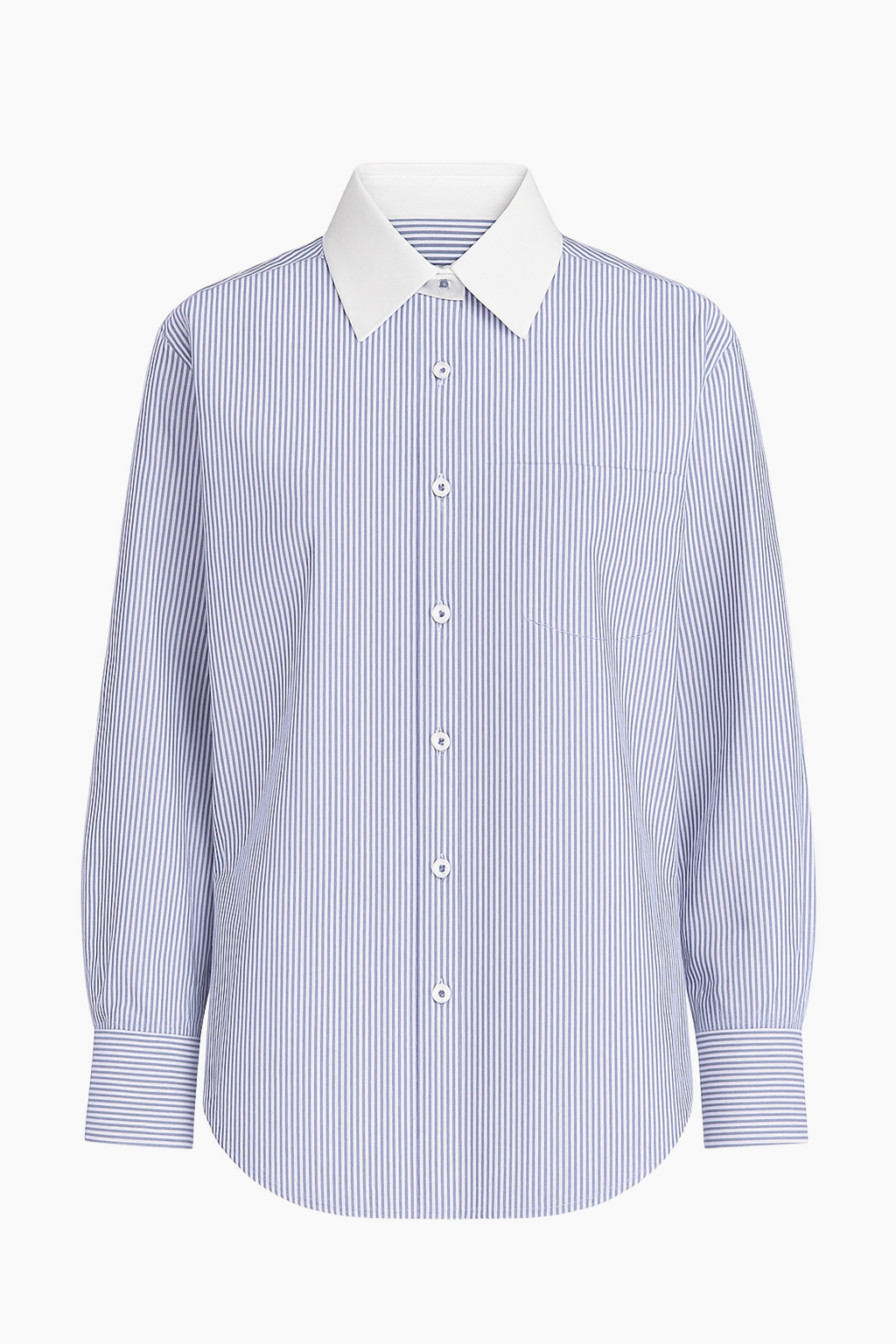 Camisa Bicolor Rayas Azul