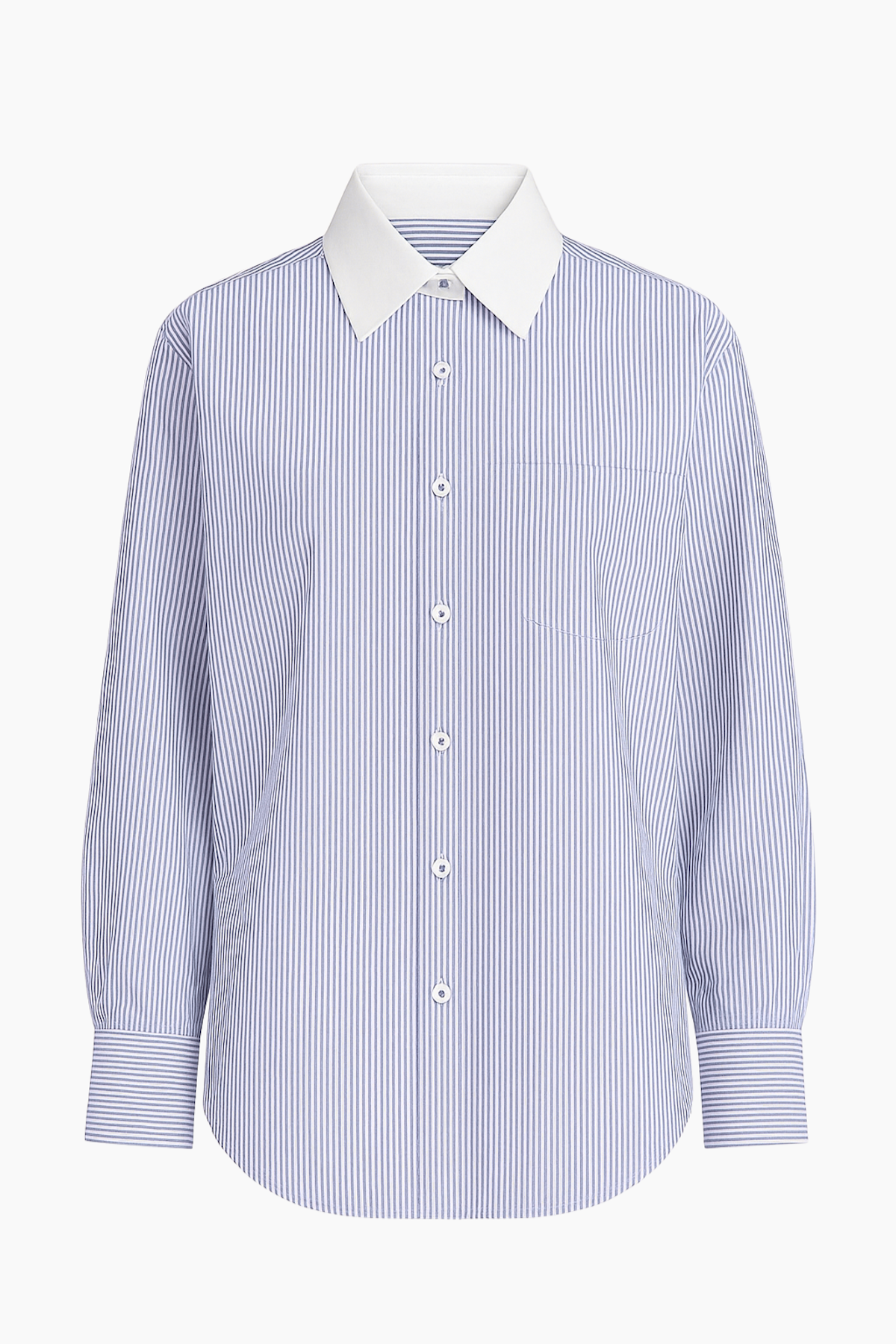 Camisa Bicolor Rayas Azul