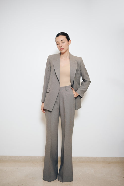 Blazer Époque Pata de Gallo Marrón