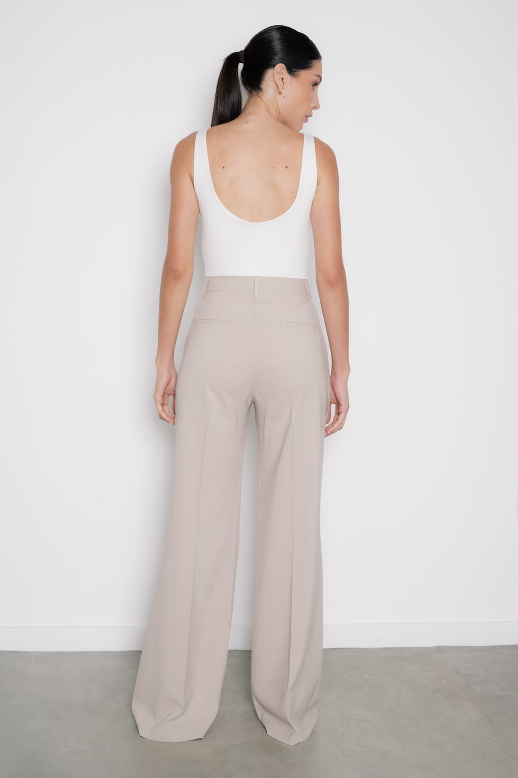 Pantalón Palazzo Beige Crema