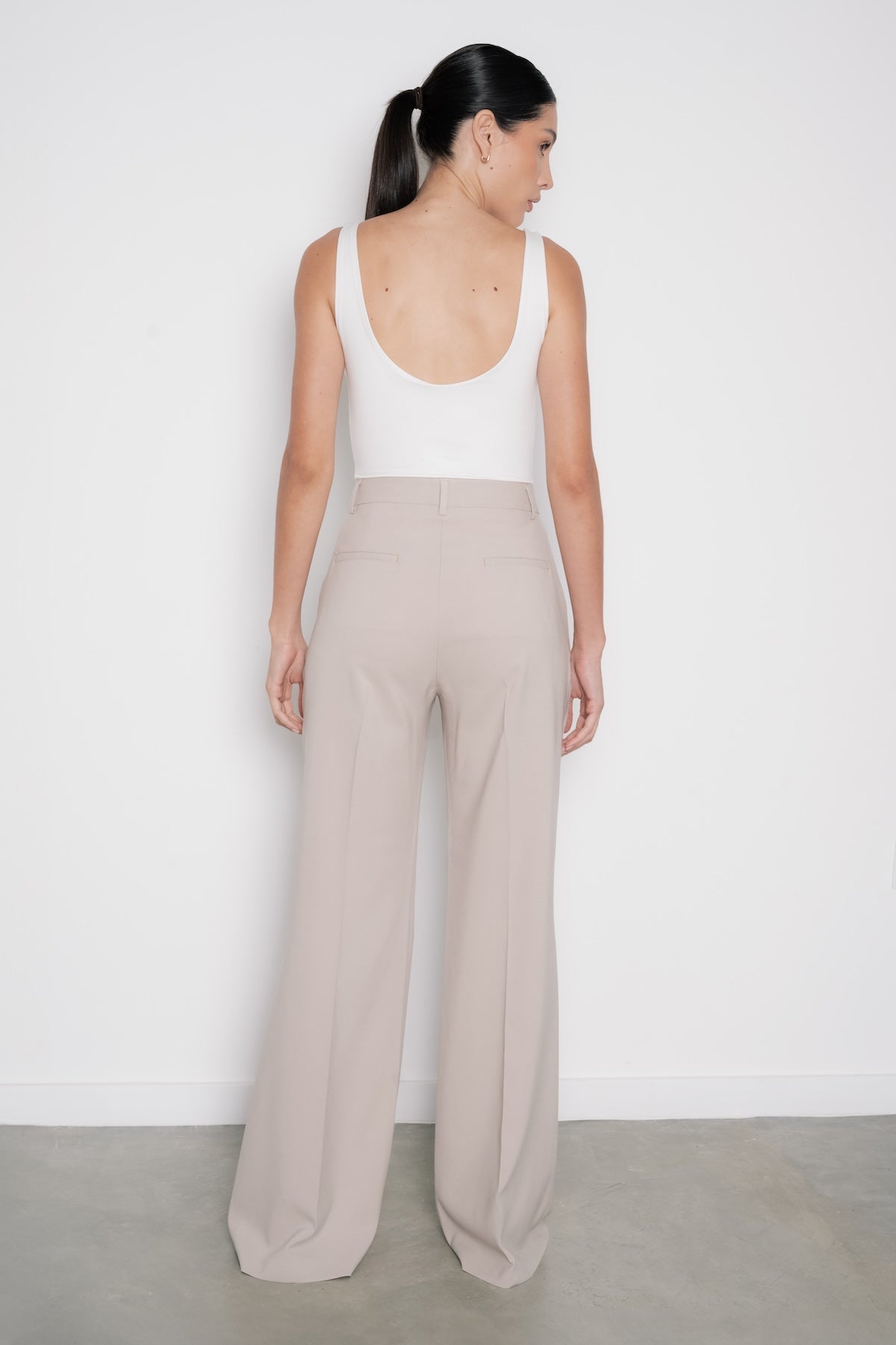 Pantalón Palazzo Beige Crema